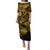 Hawaii Fish Hook Puletasi Polynesian Pattern Gold Version LT01 Long Dress Gold - Polynesian Pride