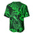 Hawaii Fish Hook Baseball Jersey Polynesian Pattern Green Version LT01 - Polynesian Pride