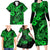 Hawaii Fish Hook Family Matching Long Sleeve Bodycon Dress and Hawaiian Shirt Polynesian Pattern Green Version LT01 - Polynesian Pride