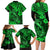 Hawaii Fish Hook Family Matching Long Sleeve Bodycon Dress and Hawaiian Shirt Polynesian Pattern Green Version LT01 - Polynesian Pride