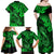 Hawaii Fish Hook Family Matching Off Shoulder Maxi Dress and Hawaiian Shirt Polynesian Pattern Green Version LT01 - Polynesian Pride