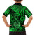 Hawaii Fish Hook Family Matching Off Shoulder Short Dress and Hawaiian Shirt Polynesian Pattern Green Version LT01 - Polynesian Pride