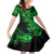 Hawaii Fish Hook Family Matching Short Sleeve Bodycon Dress and Hawaiian Shirt Polynesian Pattern Green Version LT01 Daughter's Dress Green - Polynesian Pride