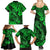 Hawaii Fish Hook Family Matching Summer Maxi Dress and Hawaiian Shirt Polynesian Pattern Green Version LT01 - Polynesian Pride