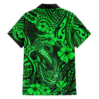 Hawaii Fish Hook Hawaiian Shirt Polynesian Pattern Green Version LT01 - Polynesian Pride