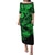 Hawaii Fish Hook Puletasi Polynesian Pattern Green Version LT01 Long Dress Green - Polynesian Pride