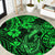 Hawaii Fish Hook Round Carpet Polynesian Pattern Green Version LT01 Green - Polynesian Pride