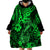 Hawaii Fish Hook Wearable Blanket Hoodie Polynesian Pattern Green Version LT01 - Polynesian Pride