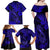 Hawaii Fish Hook Family Matching Off Shoulder Maxi Dress and Hawaiian Shirt Polynesian Pattern Navy Blue Version LT01 - Polynesian Pride