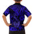 Hawaii Fish Hook Family Matching Off Shoulder Short Dress and Hawaiian Shirt Polynesian Pattern Navy Blue Version LT01 - Polynesian Pride