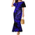 Hawaii Fish Hook Mermaid Dress Polynesian Pattern Navy Blue Version LT01 Women Blue - Polynesian Pride