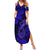 Hawaii Fish Hook Summer Maxi Dress Polynesian Pattern Navy Blue Version LT01 Women Blue - Polynesian Pride