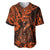 Hawaii Fish Hook Baseball Jersey Polynesian Pattern Orange Version LT01 Orange - Polynesian Pride