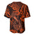 Hawaii Fish Hook Baseball Jersey Polynesian Pattern Orange Version LT01 - Polynesian Pride