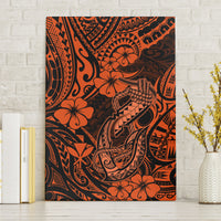 Hawaii Fish Hook Canvas Wall Art Polynesian Pattern Orange Version LT01 Without Frame Orange - Polynesian Pride