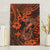 Hawaii Fish Hook Canvas Wall Art Polynesian Pattern Orange Version LT01