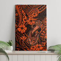 Hawaii Fish Hook Canvas Wall Art Polynesian Pattern Orange Version LT01 - Polynesian Pride