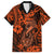 Hawaii Fish Hook Family Matching Long Sleeve Bodycon Dress and Hawaiian Shirt Polynesian Pattern Orange Version LT01 Dad's Shirt - Short Sleeve Orange - Polynesian Pride