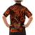 Hawaii Fish Hook Family Matching Mermaid Dress and Hawaiian Shirt Polynesian Pattern Orange Version LT01 - Polynesian Pride