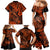 Hawaii Fish Hook Family Matching Mermaid Dress and Hawaiian Shirt Polynesian Pattern Orange Version LT01 - Polynesian Pride