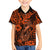 Hawaii Fish Hook Family Matching Off Shoulder Short Dress and Hawaiian Shirt Polynesian Pattern Orange Version LT01 Son's Shirt Orange - Polynesian Pride