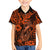 Hawaii Fish Hook Family Matching Short Sleeve Bodycon Dress and Hawaiian Shirt Polynesian Pattern Orange Version LT01 Son's Shirt Orange - Polynesian Pride