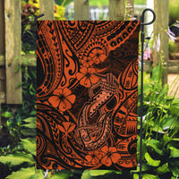 Hawaii Fish Hook Garden Flag Polynesian Pattern Orange Version LT01 Garden Flag Orange - Polynesian Pride