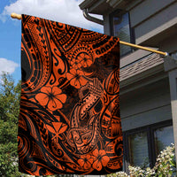 Hawaii Fish Hook Garden Flag Polynesian Pattern Orange Version LT01 - Polynesian Pride