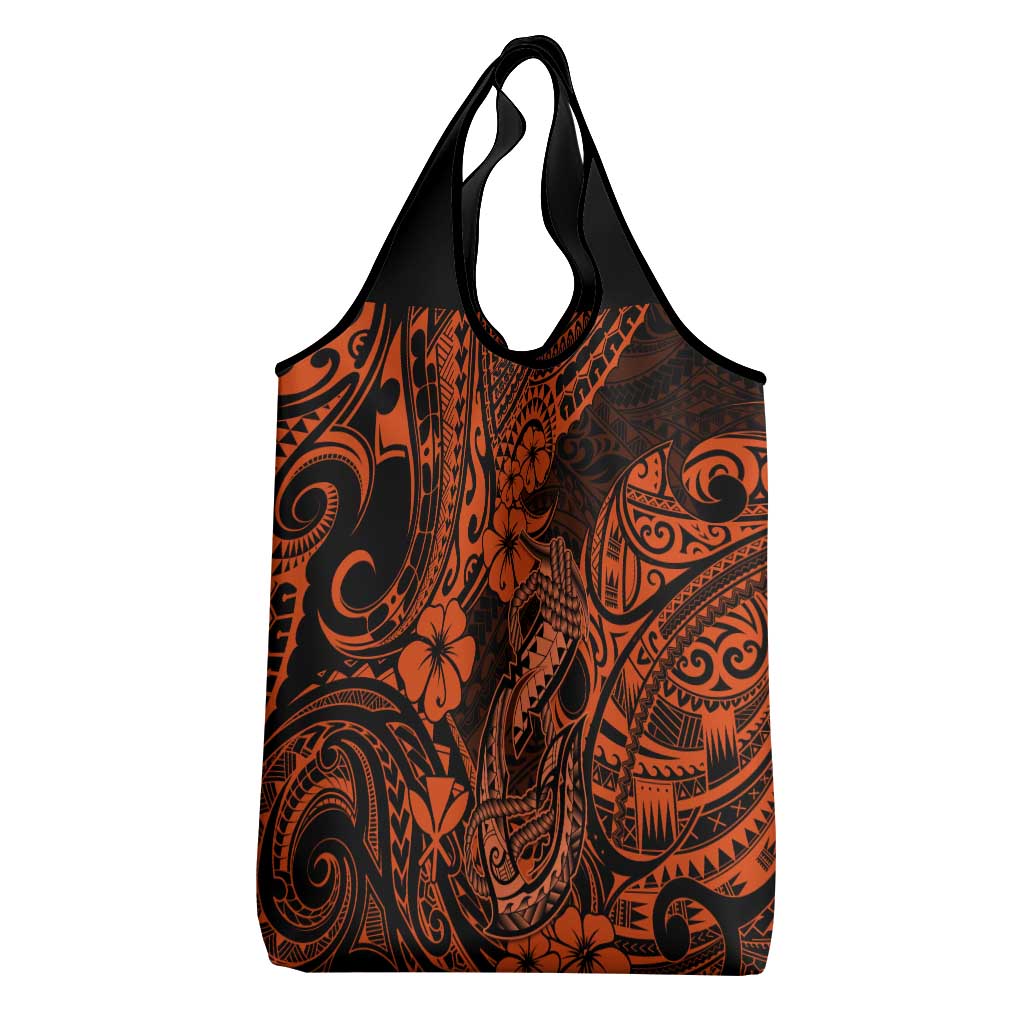 Hawaii Fish Hook Grocery Bag Polynesian Pattern Orange Version LT01 - Polynesian Pride