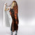 Hawaii Fish Hook Hooded Blanket Polynesian Pattern Orange Version LT01