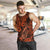 Hawaii Fish Hook Men Tank Top Polynesian Pattern Orange Version LT01 - Polynesian Pride