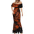 Hawaii Fish Hook Mermaid Dress Polynesian Pattern Orange Version LT01 - Polynesian Pride