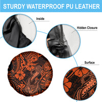 Hawaii Fish Hook Spare Tire Cover Polynesian Pattern Orange Version LT01 - Polynesian Pride