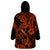 Hawaii Fish Hook Wearable Blanket Hoodie Polynesian Pattern Orange Version LT01 - Polynesian Pride