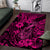 Hawaii Fish Hook Area Rug Hibiscus Hawaii Tribal Tattoo Pink Version LT01 Pink - Polynesian Pride