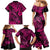 Hawaii Fish Hook Family Matching Mermaid Dress and Hawaiian Shirt Hibiscus Hawaii Tribal Tattoo Pink Version LT01 - Polynesian Pride