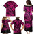 Hawaii Fish Hook Family Matching Puletasi Dress and Hawaiian Shirt Hibiscus Hawaii Tribal Tattoo Pink Version LT01 - Polynesian Pride