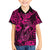 Hawaii Fish Hook Family Matching Puletasi Dress and Hawaiian Shirt Hibiscus Hawaii Tribal Tattoo Pink Version LT01 Son's Shirt Pink - Polynesian Pride