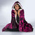 Hawaii Fish Hook Hooded Blanket Hibiscus Hawaii Tribal Tattoo Pink Version LT01 - Polynesian Pride