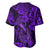 Hawaii Fish Hook Baseball Jersey Hibiscus Hawaii Tribal Tattoo Purple Version LT01 - Polynesian Pride