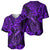 Hawaii Fish Hook Baseball Jersey Hibiscus Hawaii Tribal Tattoo Purple Version LT01 - Polynesian Pride