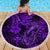 Hawaii Fish Hook Beach Blanket Hibiscus Hawaii Tribal Tattoo Purple Version LT01 - Wonder Print Shop