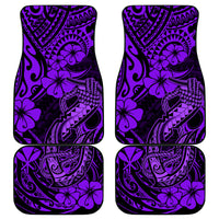 Hawaii Fish Hook Car Mats Hibiscus Hawaii Tribal Tattoo Purple Version LT01 Purple - Polynesian Pride