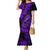 Hawaii Fish Hook Family Matching Mermaid Dress and Hawaiian Shirt Hibiscus Hawaii Tribal Tattoo Purple Version LT01 Mom's Dress Purple - Polynesian Pride