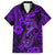 Hawaii Fish Hook Family Matching Off Shoulder Long Sleeve Dress and Hawaiian Shirt Hibiscus Hawaii Tribal Tattoo Purple Version LT01 Dad's Shirt - Short Sleeve Purple - Polynesian Pride