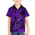 Hawaii Fish Hook Family Matching Off Shoulder Short Dress and Hawaiian Shirt Hibiscus Hawaii Tribal Tattoo Purple Version LT01 Son's Shirt Purple - Polynesian Pride