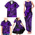 Hawaii Fish Hook Family Matching Tank Maxi Dress and Hawaiian Shirt Hibiscus Hawaii Tribal Tattoo Purple Version LT01 - Polynesian Pride