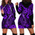 Hawaii Fish Hook Hoodie Dress Hibiscus Hawaii Tribal Tattoo Purple Version LT01 - Polynesian Pride