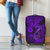 Hawaii Fish Hook Luggage Cover Hibiscus Hawaii Tribal Tattoo Purple Version LT01 - Polynesian Pride