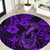 Hawaii Fish Hook Round Carpet Hibiscus Hawaii Tribal Tattoo Purple Version LT01 Purple - Polynesian Pride